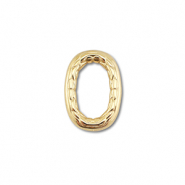 Stainless Steel - Rostfrei Stahl Schmuckzubehör Zwischenstück Oval Gold