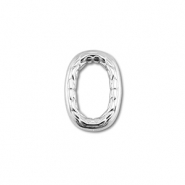 Stainless Steel - Rostfrei Stahl Schmuckzubehör Zwischenstück Oval Silver