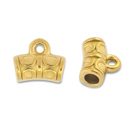 Stainless Steel - Rostfrei Stahl Perlen Tube mit &Ouml;se Gold