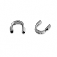 Stainless Steel - Rostfrei Stahl Schmuckzubeh&ouml;r Wire guardian / Drahtschutz Silver