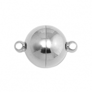 Stainless Steel - Rostfrei Stahl Schmuckzubeh&ouml;r Magnetverschluss Ball 16mm Silver
