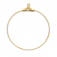 Stainless Steel - Rostfrei Stahl Schmuckzubeh&ouml;r Ohrringe Creolen H&auml;nger Gold