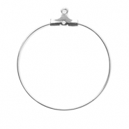 Stainless Steel - Rostfrei Stahl Schmuckzubeh&ouml;r Ohrringe Creolen H&auml;nger Silver