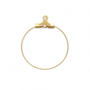 Stainless Steel - Rostfrei Stahl Schmuckzubeh&ouml;r Ohrringe Creolen H&auml;nger Gold