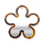 Statement-Anh&auml;nger Spiegel Blume Brown-black