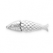Stainless Steel - Rostfrei Stahl Anhänger Fisch Silver-transparent