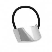 Haarschmuck Haargummi mit Metall Silver-black
