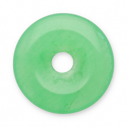 Naturstein Anh&auml;nger Achat Donut 16mm Green
