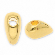 Metall Perlen DQ Halbes Herz Gold (Nickelfrei)