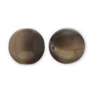 Resin Perlen 12mm Greige-dark brown
