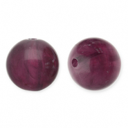 12 mm Acrylperlen Rund Aubergine 