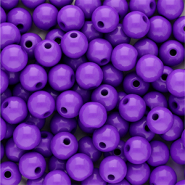 6 mm Acrylperlen Shiny Dark purple