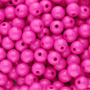 6 mm Acrylperlen Shiny Magenta pink