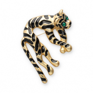 Statement Broschen Tiger Gold-black-green