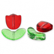 Glasperlen Tulpe Red-green