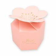 Schmuck-(Geschenk)-Box Blume "Just for you" Light pink-gold