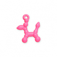 Metall Anh&auml;nger Ballonhund Neon pink