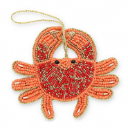 Trendy-Anhänger Krabbe Coral orange-red-gold