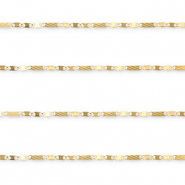 Stainless Steel - Rostfrei Stahl Schmuckzubeh&ouml;r Gliederkette Figarokette Gold