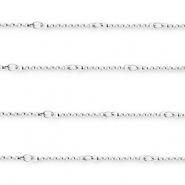 Stainless Steel - Rostfrei Stahl Schmuckzubeh&ouml;r Gliederkette L&auml;nglich Silver