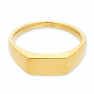 Ringe aus Stainless Steel - Rostfreiem Stahl mit Rechteck Gold