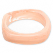 Resin-Armb&auml;nder Bangle Light pink-white