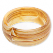 Resin-Armbänder Bangle Camel brown-white