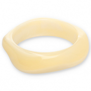 Resin-Armb&auml;nder Bangle Vanilla yellow-white