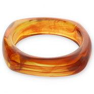 Resin-Armb&auml;nder Bangle Transparent amber brown