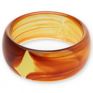 Resin-Armb&auml;nder Bangle Transparent amber brown
