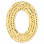 Stainless Steel - Rostfrei Stahl Anhänger Oval Gold