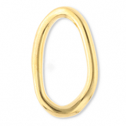 Stainless Steel - Rostfrei Stahl Schmuckzubehör Zwischenstück Oval Gold