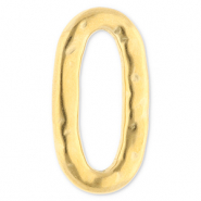 Stainless Steel - Rostfrei Stahl Schmuckzubehör Zwischenstück Oval Gold