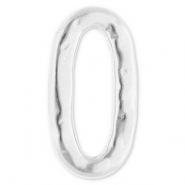 Stainless Steel - Rostfrei Stahl Schmuckzubehör Zwischenstück Oval Silver