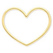 Stainless Steel - Rostfrei Stahl Schmuckzubehör Zwischenstück Herz Gold