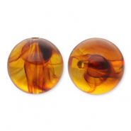 22 mm Acrylperlen Rund Orange brown