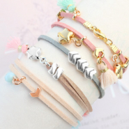 Schmucksets Imitat Wildleder und DQ Metall ❀