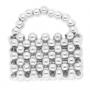 Statement-Anh&auml;nger Handtasche Silver