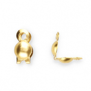 Stainless Steel - Rostfrei Stahl Schmuckzubeh&ouml;r Kalotten 2.4 mm Gold