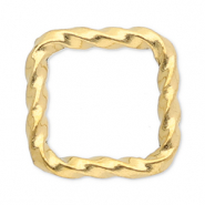 Stainless Steel - Rostfrei Stahl Schmuckzubeh&ouml;r Zwischenst&uuml;ck Viereck Gold