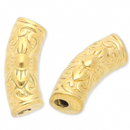 Stainless Steel - Rostfrei Stahl Perlen Tube Gold