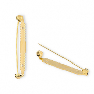 Stainless Steel - Rostfrei Stahl Schmuckzubeh&ouml;r Sicherheits-Broschennadel Gold