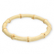 Bambus-Armb&auml;nder Bangle Natural white