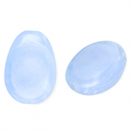 Acrylperlen Oval Blue-marble