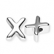 Buchstaben Perlen aus Acryl X Silver