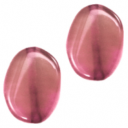 Halbedelstein Perlen oval Magenta opal