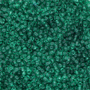 Glasperlen Rocailles 8/0 (3 mm) Transparent green
