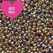 Glasperlen Rocailles 12/0 (2mm) Metallic shine multicolor galaxy