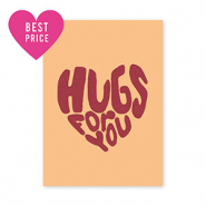 BY31® SchmuckKarten "Hugs for you" Peachy orange-rust red