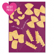 BY31® SchmuckKarten "Life is full of pasta-bilities" Magenta purple-yellow